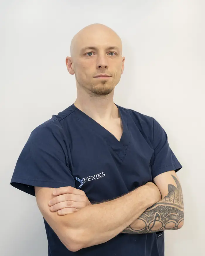 Marcin Chorąży, Technik masażysta,<br />
Chiropraktyk w gabinecie Feniks w Radomiu.